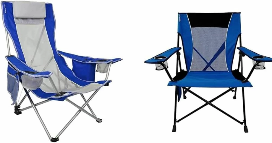 Kijaro Portable Beach Sling Chair with Cooler Pocket - Lightweight Folding Chair for Camping, Outdoor & Travel - Detachable Pillow Included - Multiple Colors & Patterns