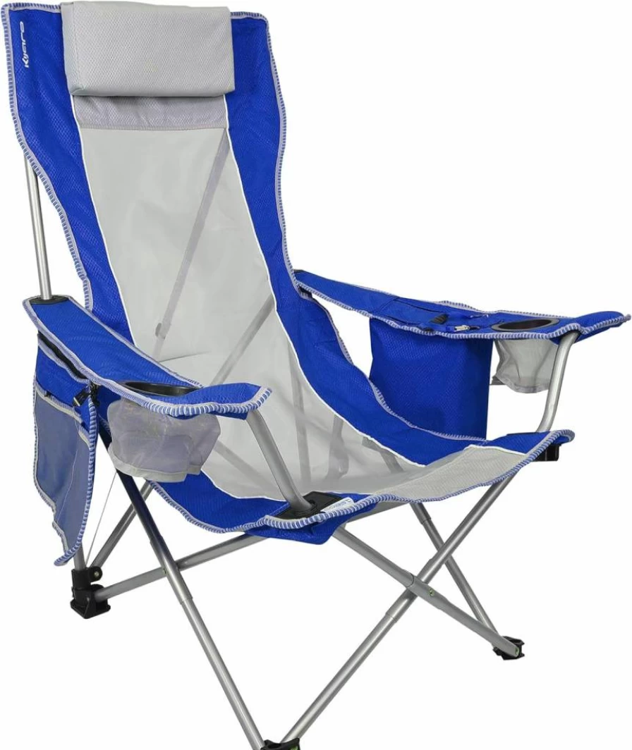 Kijaro Portable Beach Sling Chair with Cooler Pocket - Lightweight Folding Chair for Camping, Outdoor & Travel - Detachable Pillow Included - Multiple Colors & Patterns
