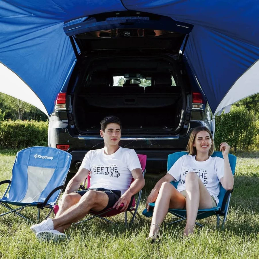 KingCamp Adjustable Low Sling Beach Chair with Mesh Back for Camping, Concerts, and Outdoor Events – Lightweight Portable Design
