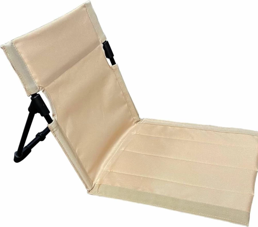 Yewaii Foldable Adult Flip Seat – Portable Outdoor Chair for Camping, Beach, Picnic, Poolside & Sporting Events, Lightweight & Compact, Beige