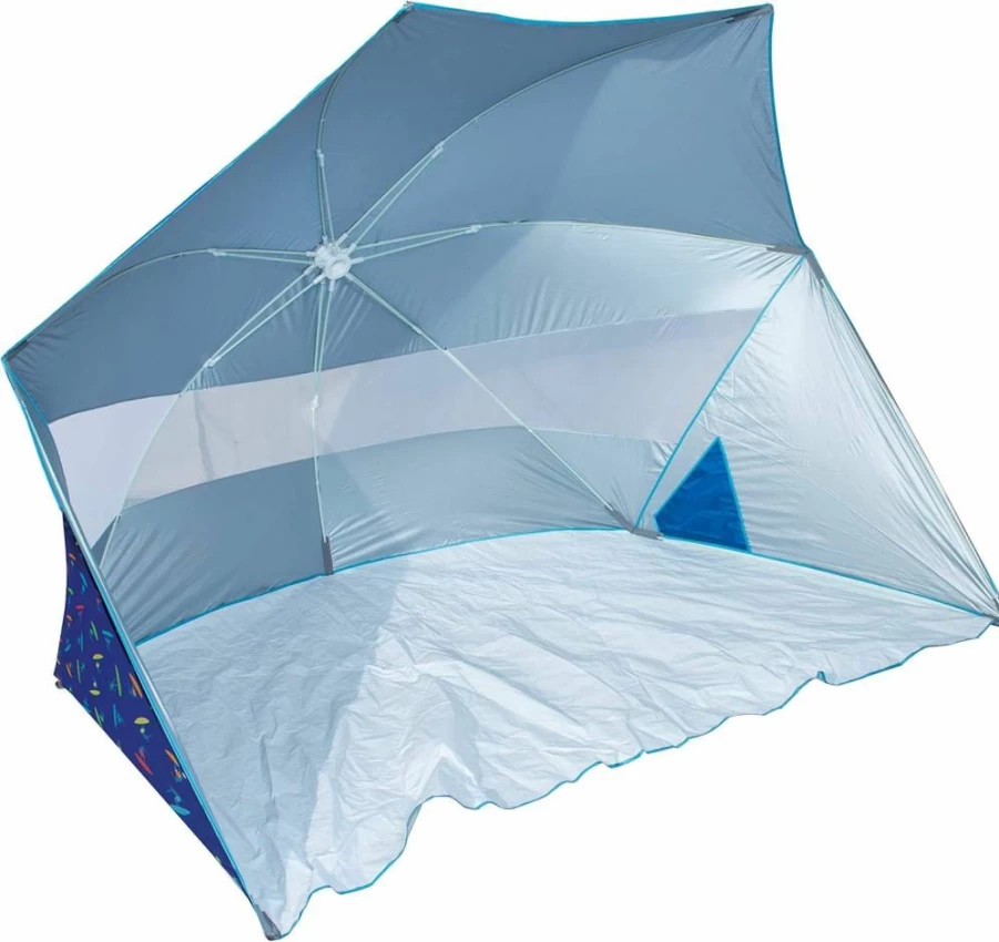 Rio Brands 8'x8' Pop-Up Beach Cabana Sun Shelter – Portable Quick Setup UV Protection