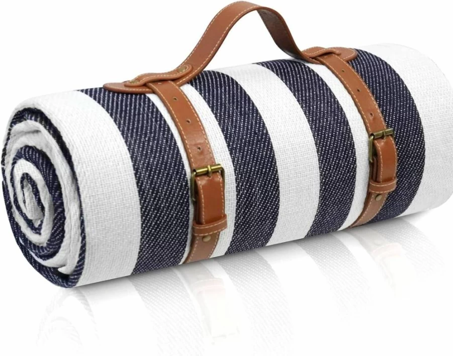 Sapsisel 80x80 Inch Waterproof Picnic Blanket - Extra Large 3-Layer Outdoor Mat for Beach, Camping, Park - Foldable Portable Design Fits 6-8 Adults