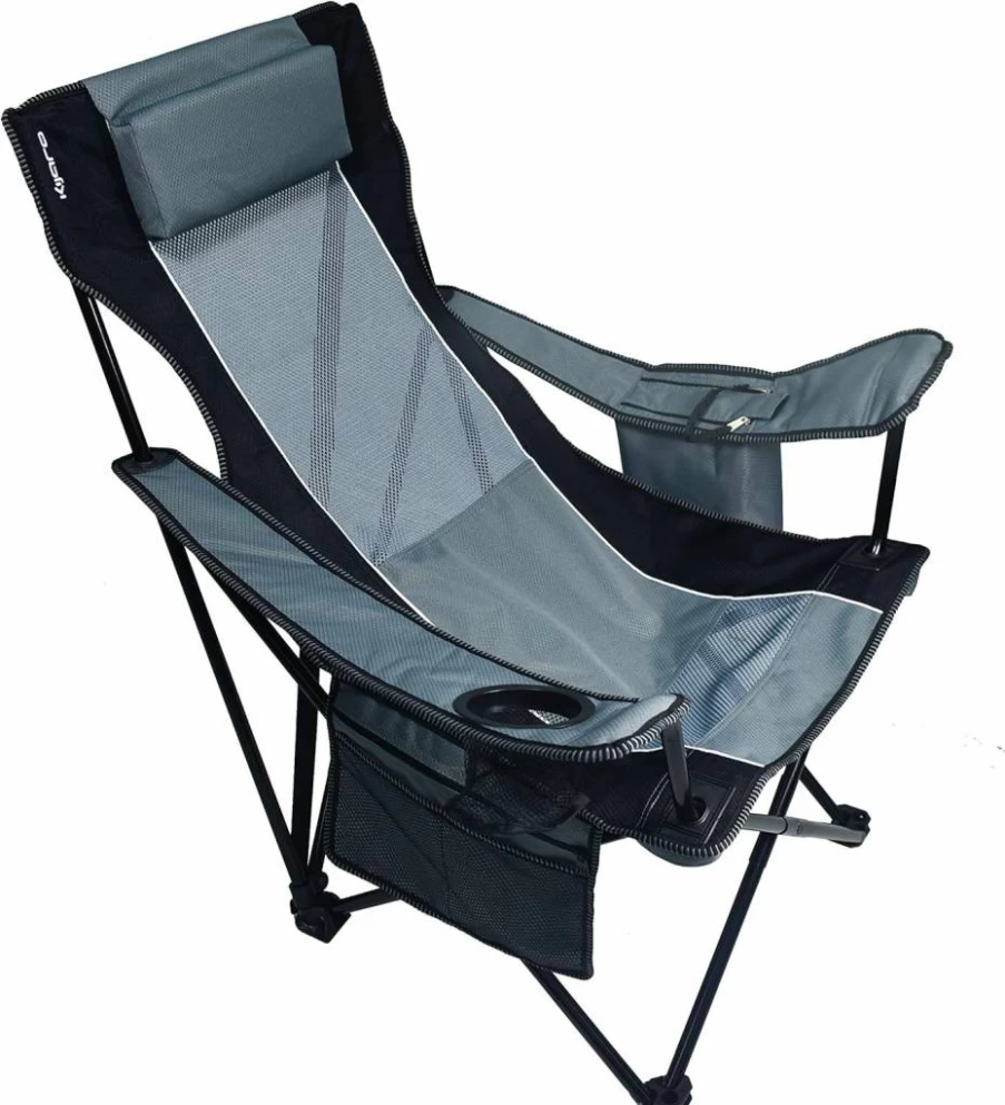 Kijaro Portable Folding Camping Chair with Cup Holder, Side Pocket & Detachable Pillow for Outdoor Comfort