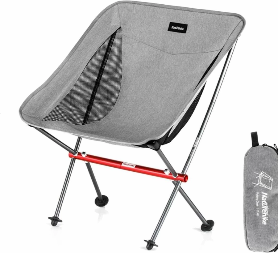 Naturehike Ultralight Camping Chair - Portable Folding Outdoor Chair with Storage Bag for Hiking, Beach, Picnic, and Fishing