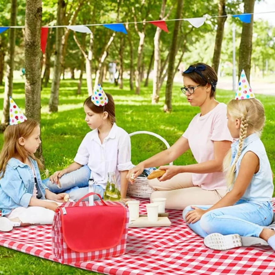 Lchkrep 80"x60" Waterproof Sandproof Picnic Blanket for Beach, Camping, Park - Portable Outdoor Travel Mat for Family, Hiking, Music Festivals