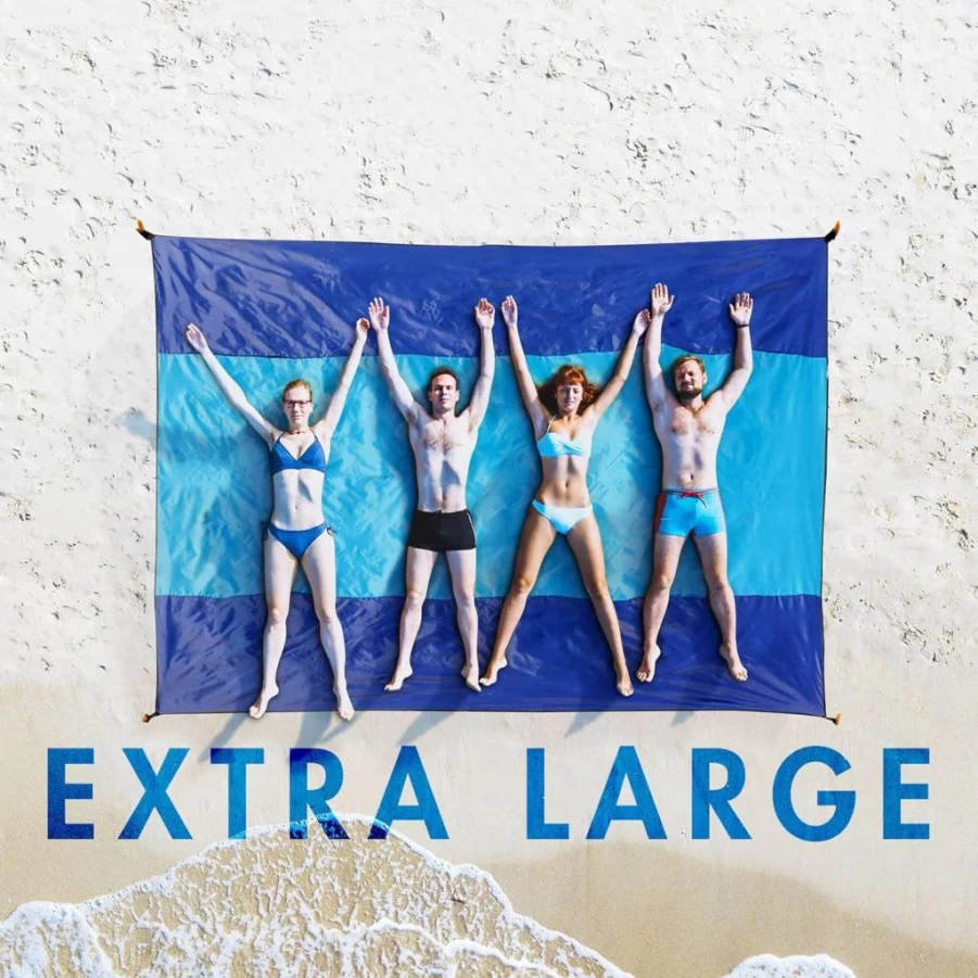 MIULEE Waterproof Sandproof Beach Blanket - Extra Large 110x114 Inch Portable Outdoor Picnic Mat for 5-8 People, Lightweight Camping Travel Blanket with Corner Pockets for Hiking, Park & Beach Activities