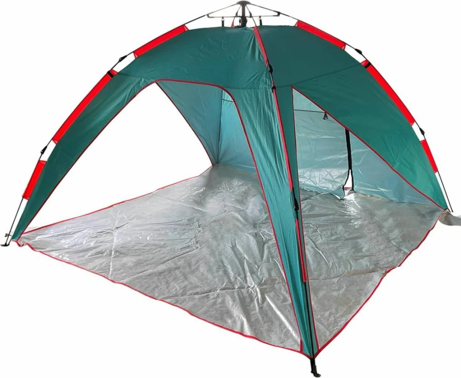 Bliss Hammocks Pop-Up Beach Tent - Portable, Lightweight, Waterproof & UV Protection for Travel - Includes Carry Bag - Blue & Yellow Design