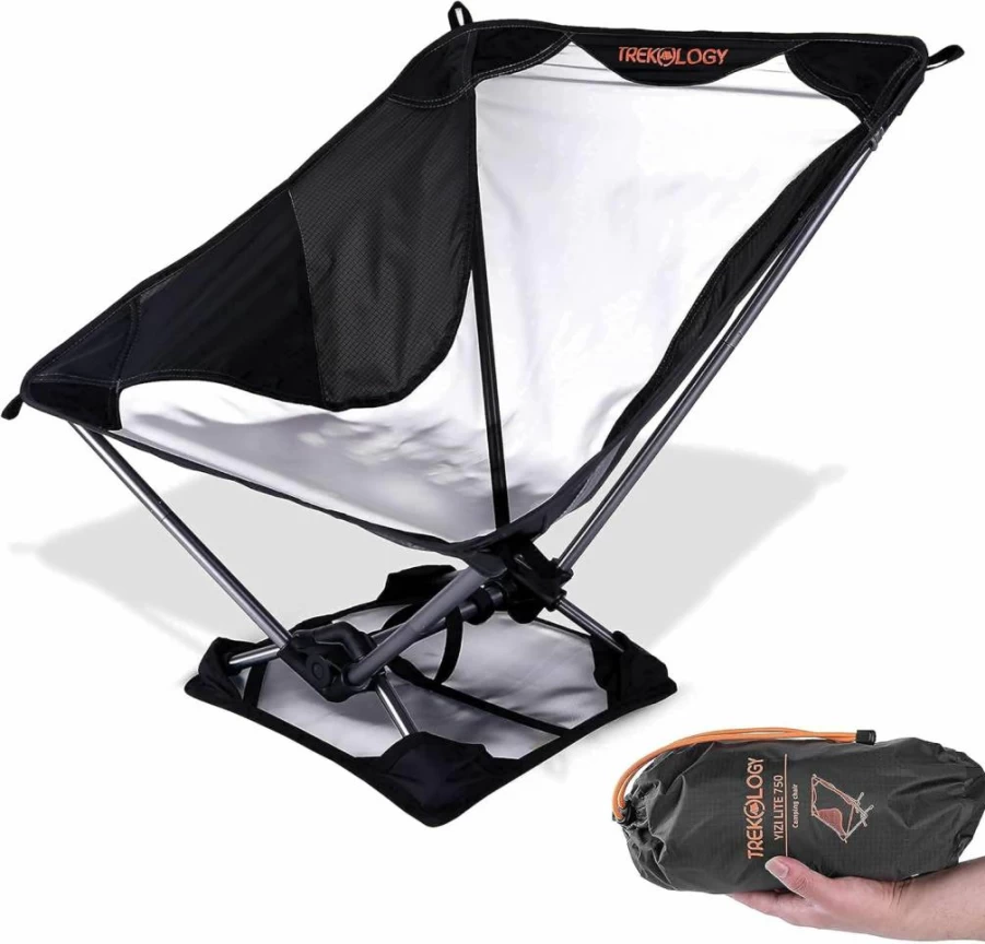 TREKOLOGY Yizi Lite Ultralight Portable Camping Chair with Sand Mat – Compact Foldable Outdoor Chair for Beach, Hiking & Travel