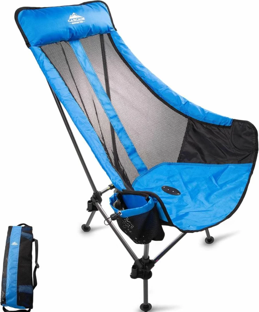 Cascade Mountain Tech Adjustable Ultralight Hammock Camp Chair - Portable for Backpacking, Camping, Beach, Picnics & Outdoor Events with Carry Bag
