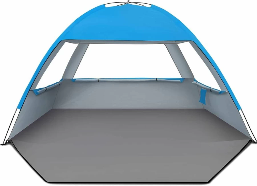 Venustas Large Beach Tent Sun Shelter – UPF 50+ UV Protection, Lightweight Portable Cabana for 3-10 People, Easy Setup Sun Shade for Outdoor & Family Beach Trips