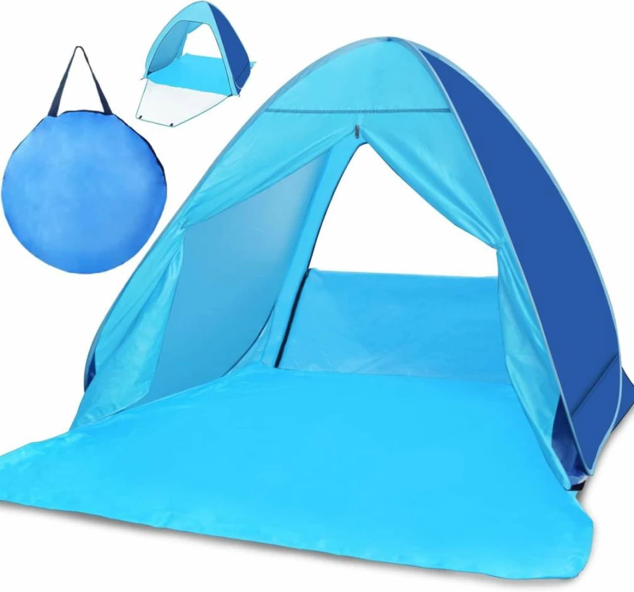 Kratax Automatic Pop Up Beach Tent - Instant Sun Shelter with UPF 50+ for Outdoor Camping, Hiking, Picnic - Portable Canopy for Adults, Kids, Baby