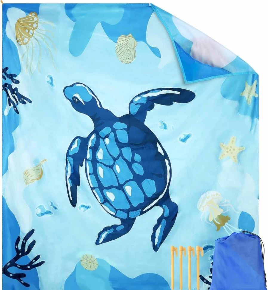 Masso Waterproof Sandproof Beach Blanket 10'X9' - Extra Large Quick Dry Outdoor Picnic Mat for Camping, Travel & Hiking - Fits 10 People