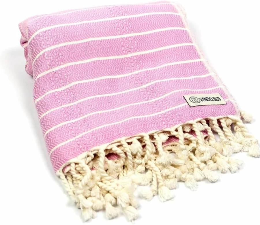 Sand Cloud Turkish Beach Towel - 100% Organic Cotton, Quick Dry, Sand Proof - Perfect for Beach, Picnic, Bath - As Seen On Shark Tank - Gocek Denim Style
