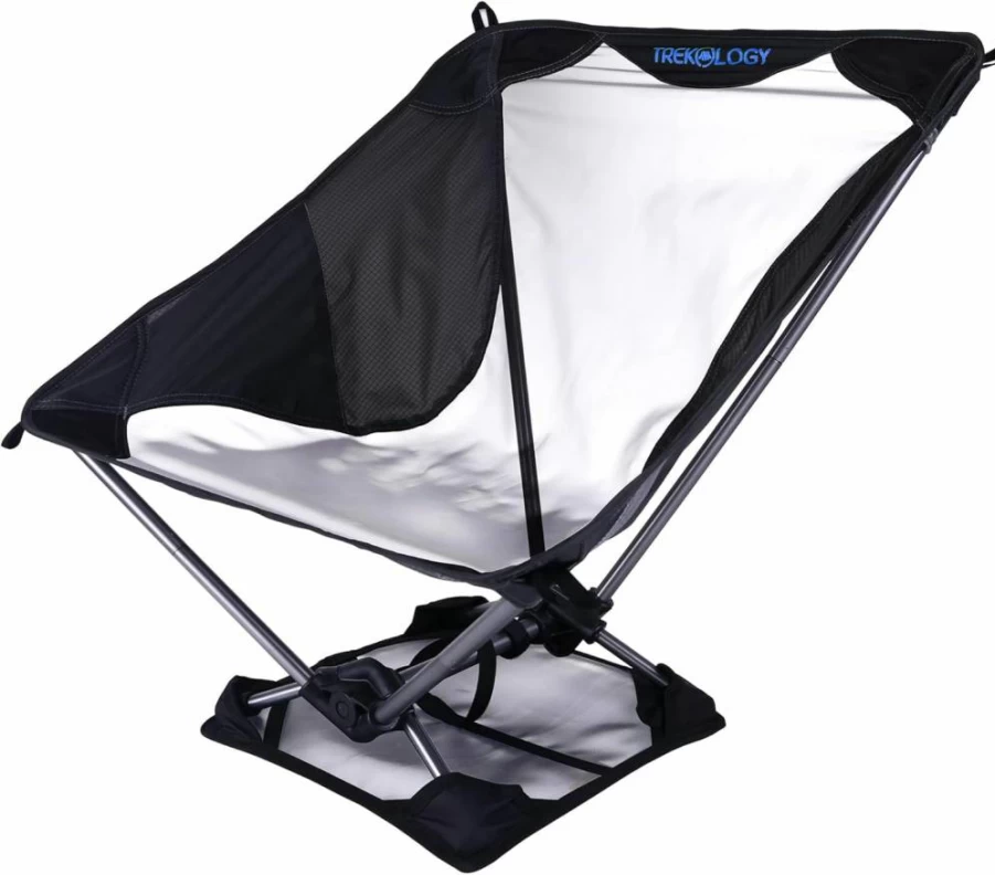 TREKOLOGY Ultralight Folding Camping Chair with Sand Mat - Portable Beach Chair for Hiking, Backpacking & Outdoor Adventures - Compact, Lightweight & Includes Carry Bag