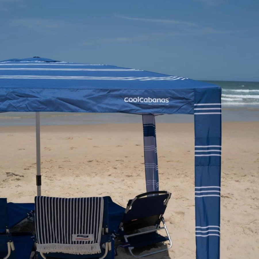 CoolCabanas Beach Shade Tent - UPF 50+ Sun Protection, Easy Setup & Portable, Family-Sized Canopy in Byron Blue, Medium - Wind Resistant Design for Outdoor Adventures