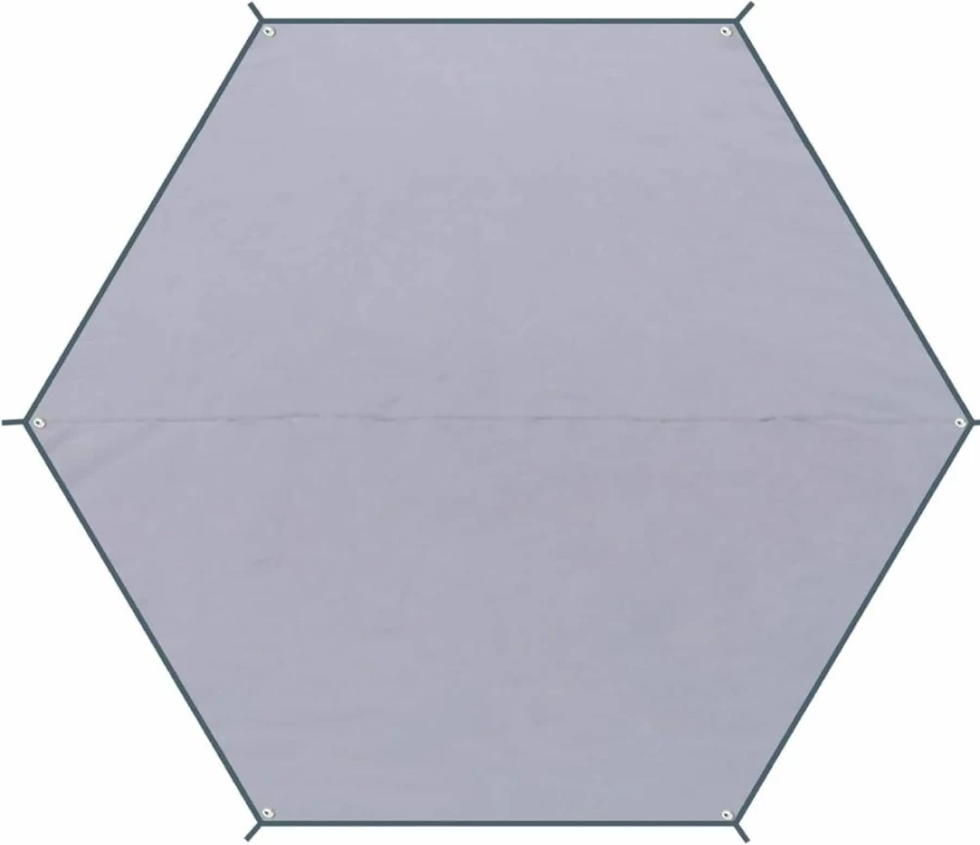 Azarxis Waterproof Hexagonal Camping Tarp - Lightweight Hammock Rain Fly, Sunshade Shelter, Beach Picnic Mat, and Durable Ground Cloth for Hiking, Survival Gear (Gray, Large)
