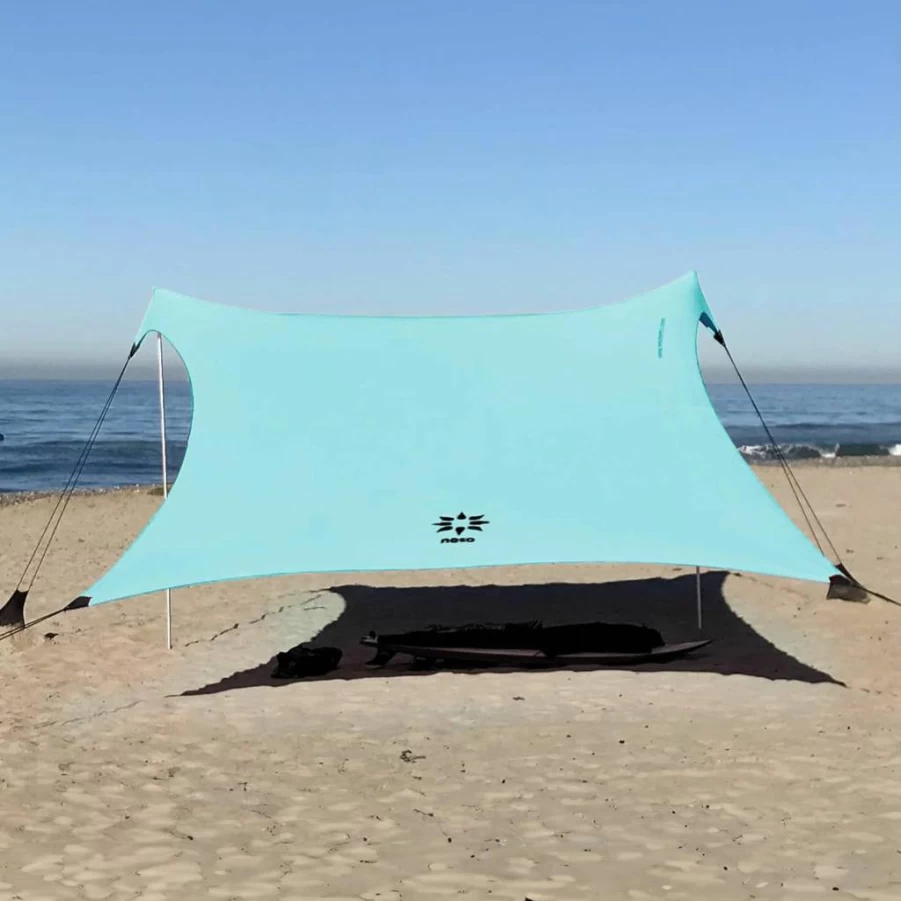 Neso Gigante Portable Beach Tent - UPF 50+, Water-Resistant, Lightweight, 11'x11' - Family & Friends Sun Shelter - Periwinkle Blue