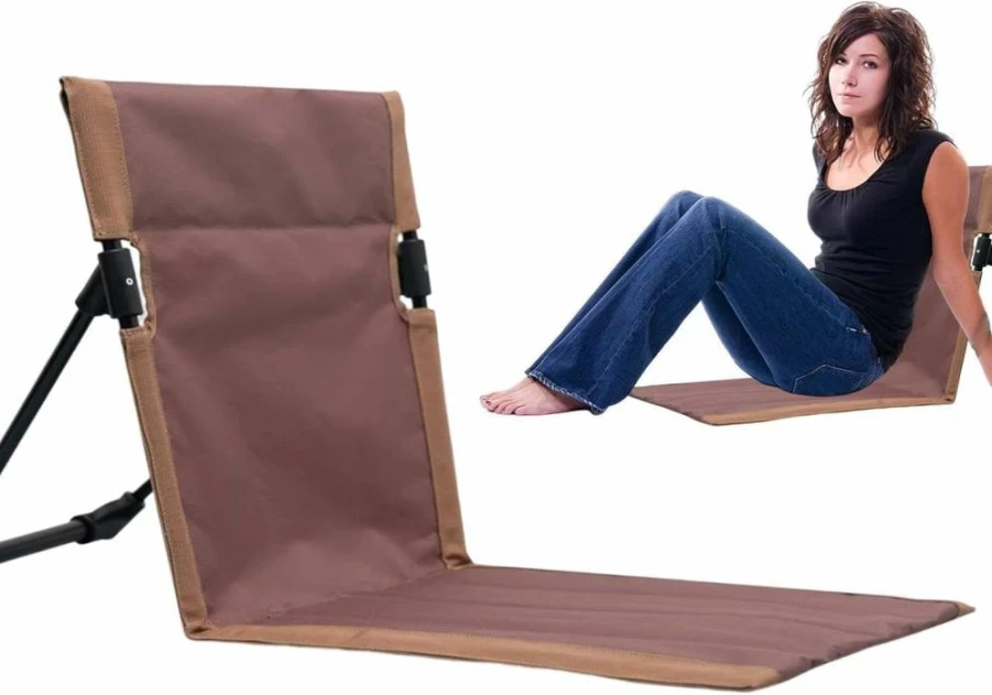 Generic Portable Legless Folding Chair - Lightweight Beach & Camping Chair with Stable Triangle Base, High Strength Backpack Design for Travel, Picnic, Outdoor Activities