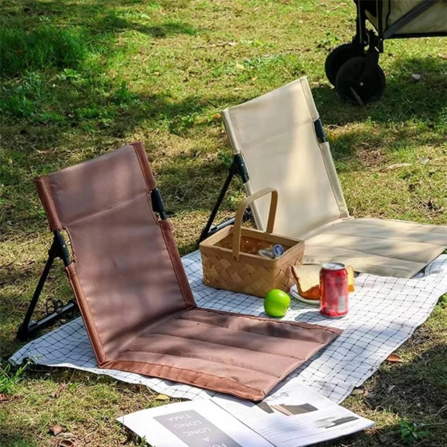 Walkervo 2-Pack Lightweight Folding Beach Chairs with Back Support & Net Pocket, Portable Reclining Lounge Chairs for Outdoor, Camping, Tanning, Sunbathing