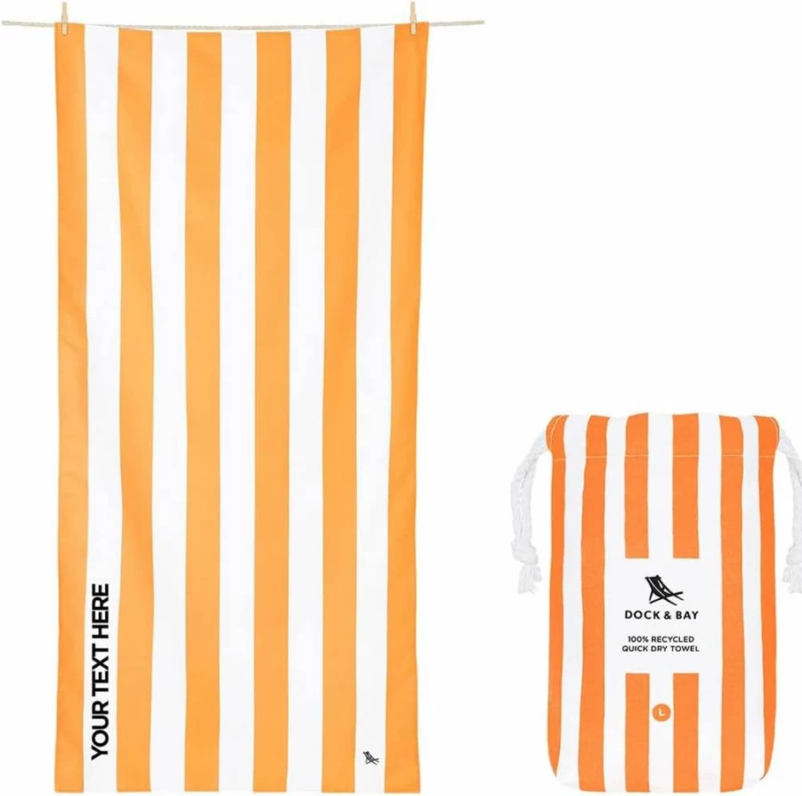 Dock & Bay Quick Dry Sand Free Beach Towel - Large 100% Recycled Cabana Towel with Carry Bag - Lightweight Compact for Travel - Whitsunday Blue