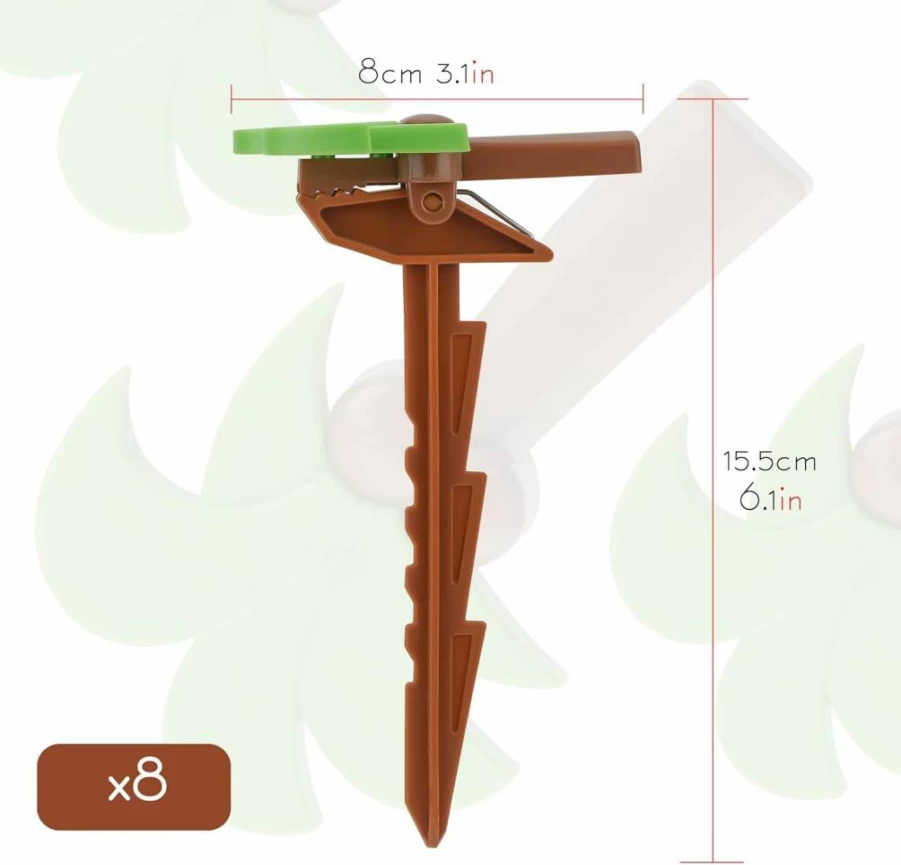 SHIDOW Beach Stakes - Heavy Duty Sand Anchors for Towels, Picnic Blankets, and Mats | Coconut Palm Tree Design | Outdoor Vacation Accessories