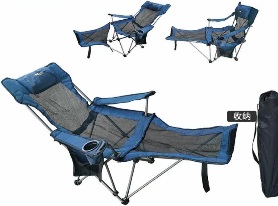 NIREI Portable Folding Chair - Lightweight Outdoor Lounge Chair with Detachable Mesh Sand for Beach, Fishing, Camping, and Leisure, Black and Green