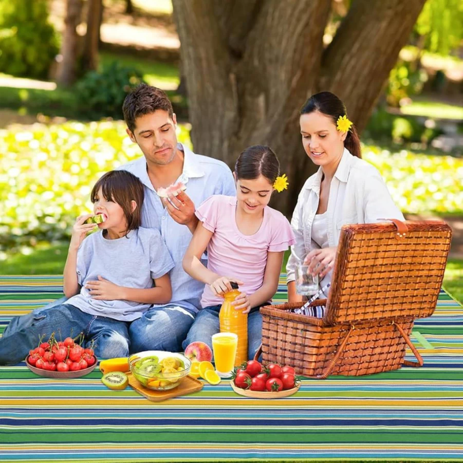 TEASTAR Waterproof Picnic Blanket - Extra Large Sandproof Beach Mat for Outdoor Camping, Travel, Lawn & Stadium - Foldable Portable Design