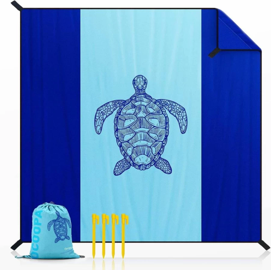 OCOOPA Waterproof Sandproof Beach Blanket 10'x9' Extra Large - Lightweight Portable for Vacation, Picnic, Camping, Outdoor Gifts