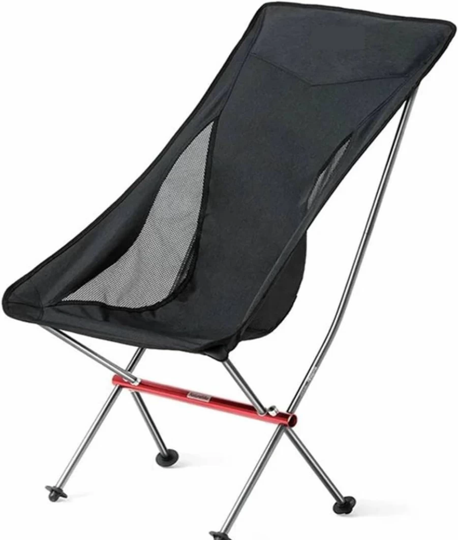 BINGLEI Ultralight Aluminum Folding Chair for Outdoor Camping, Beach, and Portable Quick-Storage – Sand Dune Brown Moon Chair