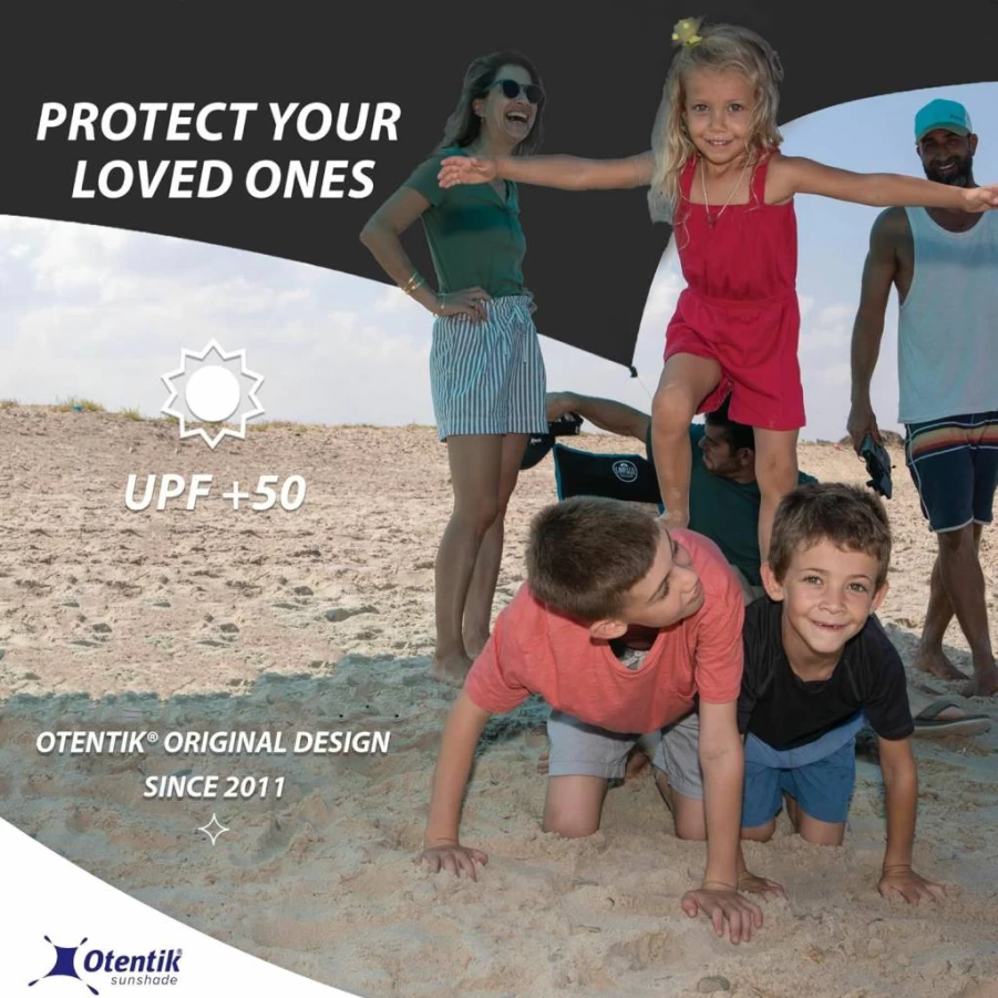 Otentik Original Beach Sunshade with Sandbag Anchors – Premium Portable Sun Shelter Since 2011