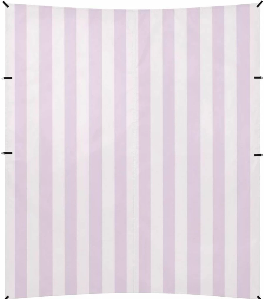 EtherSpher UPF50+ Water-Resistant Beach Tent with Sand Shovel & Accessories for Camping, Picnics, Fishing - Purple Vertical Stripes Design