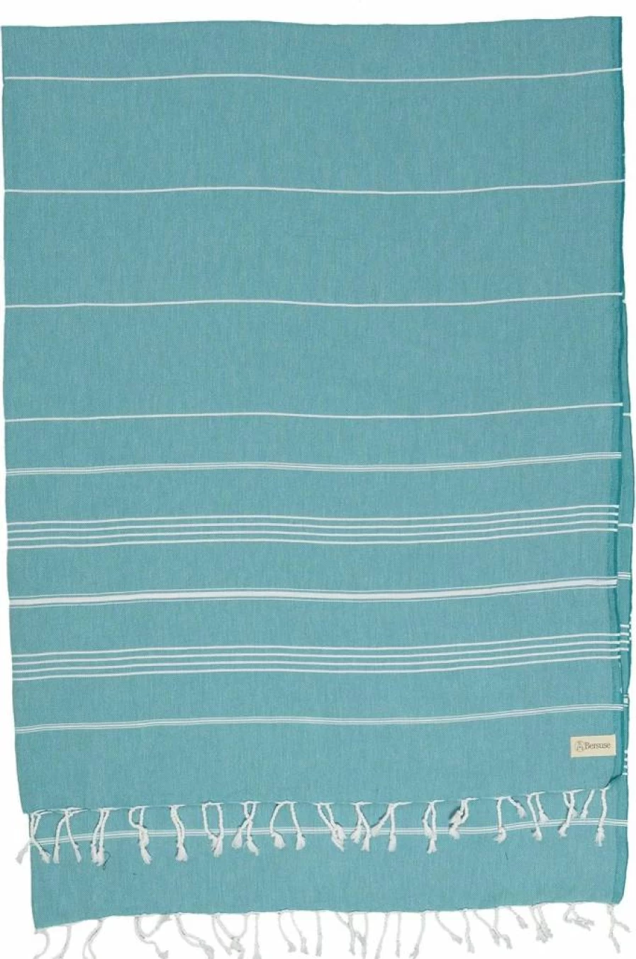 Bersuse Premium 100% Cotton Peshtemal Beach Blanket - Extra Large 61x82 Inches, Quick-Dry Lightweight Turkish Towel, Aqua Marine, XL Throw Blanket for Travel & Outdoor