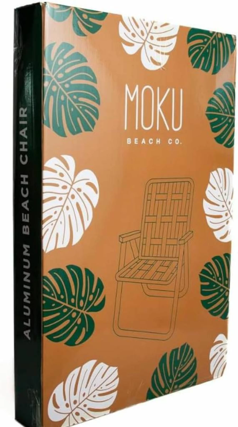 Moku Beach Co Premium Foldable Reclining Backpack Beach Chair with Webbed Aluminum Frame & Jungala Print - Portable Lightweight for Outdoor Travel