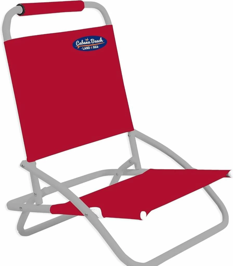 Cabana Beach Foldable Chair - Lightweight Portable 1-Position Camping & Outdoor Beach Chair