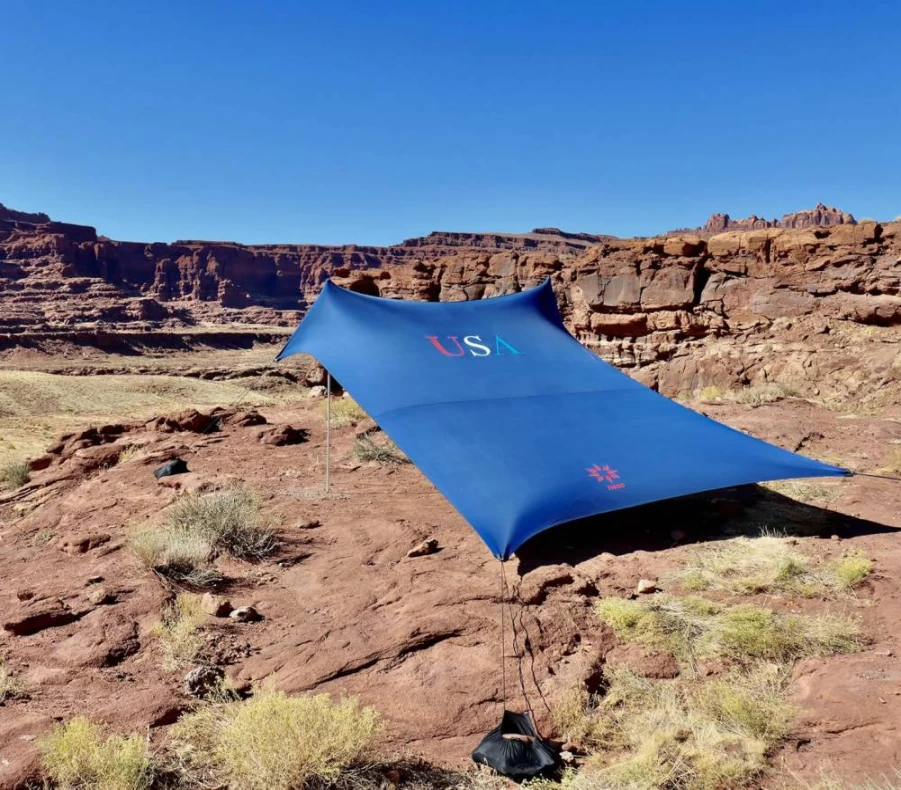 Neso Grande Beach Tent - 7ft Tall, 9x9ft Spacious Shelter with Reinforced Corners & Cooler Pocket for Ultimate Sun Protection