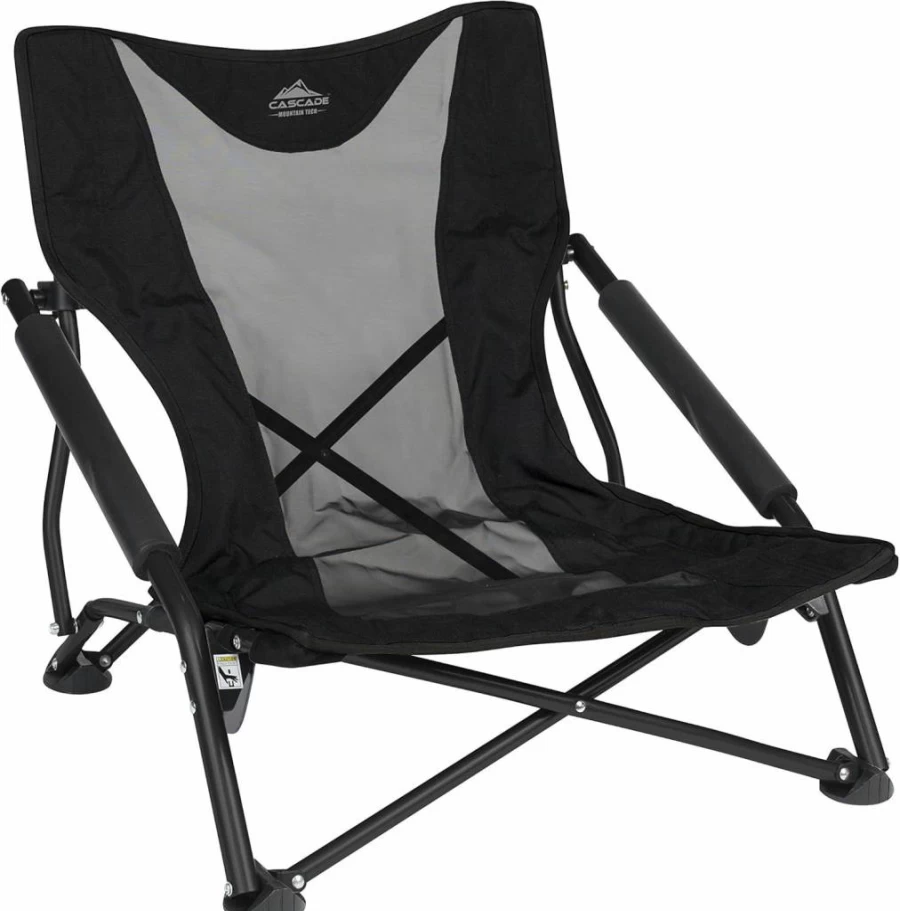 Cascade Mountain Tech Portable Folding Camp Chair - Lightweight for Camping, Beach, Picnics, BBQs & Outdoor Events with Carry Bag
