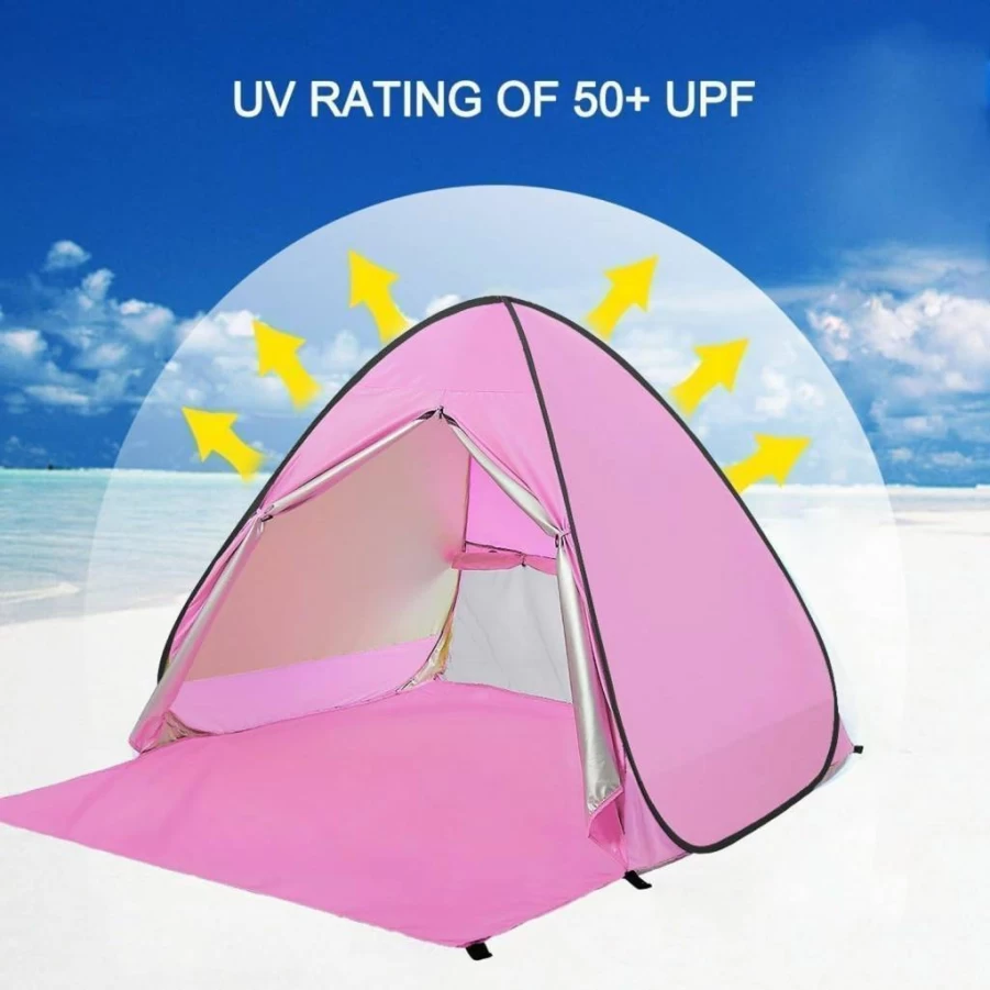 Eplze Automatic Pop Up Beach Tent - Instant Portable Sun Shelter for 2-3 People, Quick Setup Camouflage Design for Outdoor Camping & Picnics