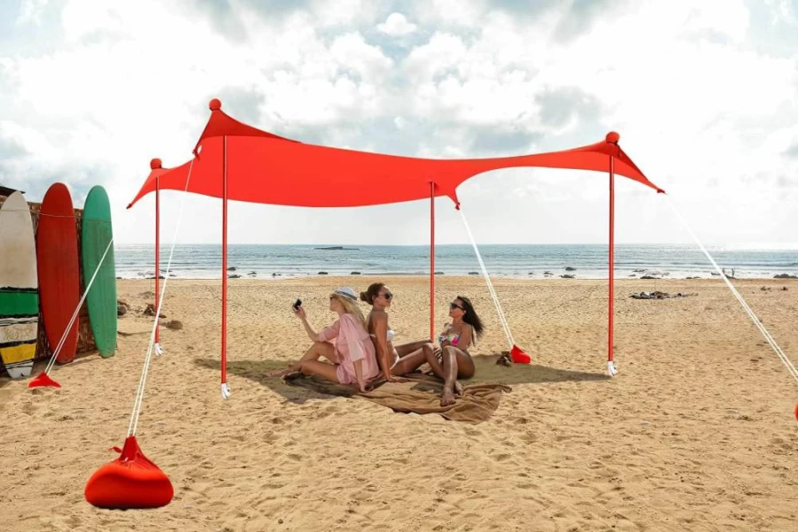 ABCCANOPY Portable 7x7 Ft Beach Sun Shelter - Lightweight, UV Protection for Beach, Camping, Outdoor Activities (Sky Blue)