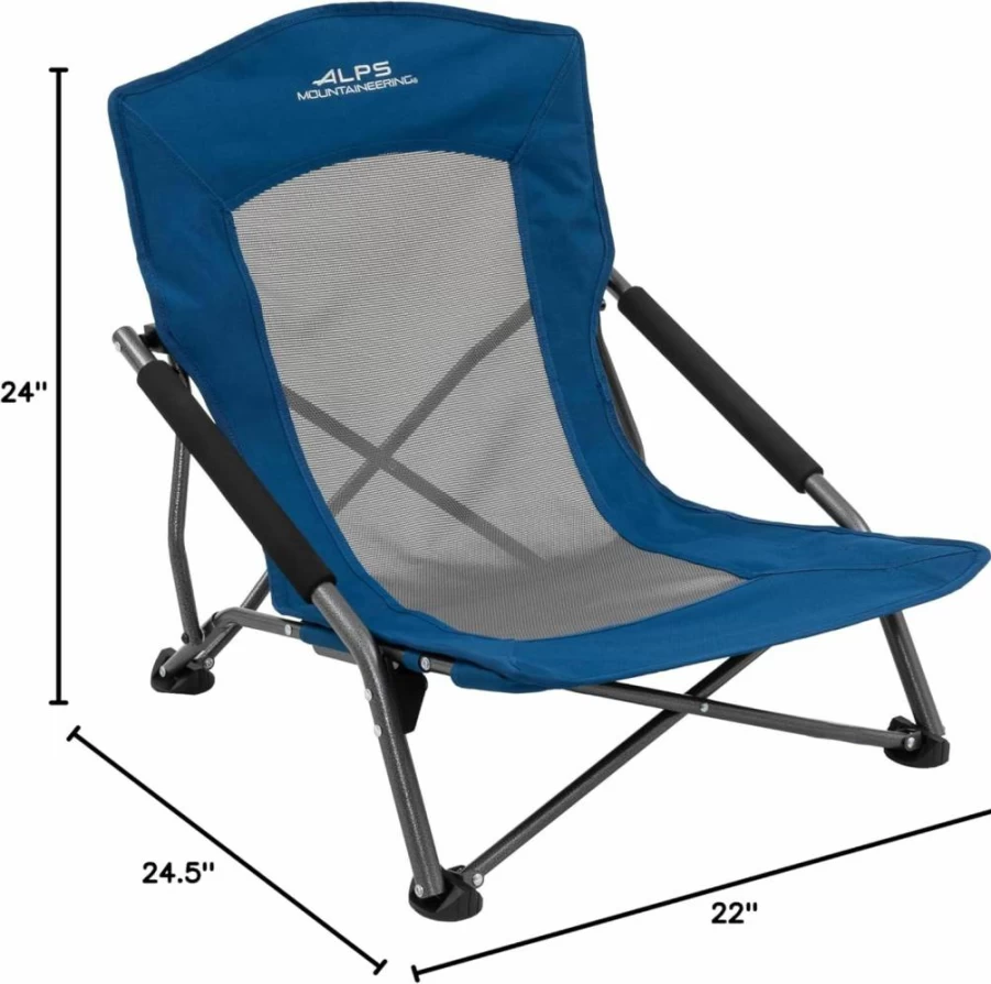 ALPS Mountaineering Compact Folding Camping Chair with Cool Mesh, Steel Frame & Carry Bag for Adults