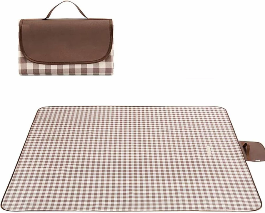 Wind Tour Waterproof Picnic Blanket – Sandproof, Durable, Foldable Beach Mat for Camping, Hiking & Outdoor Activities (59" x 70.9") with Carry Strap