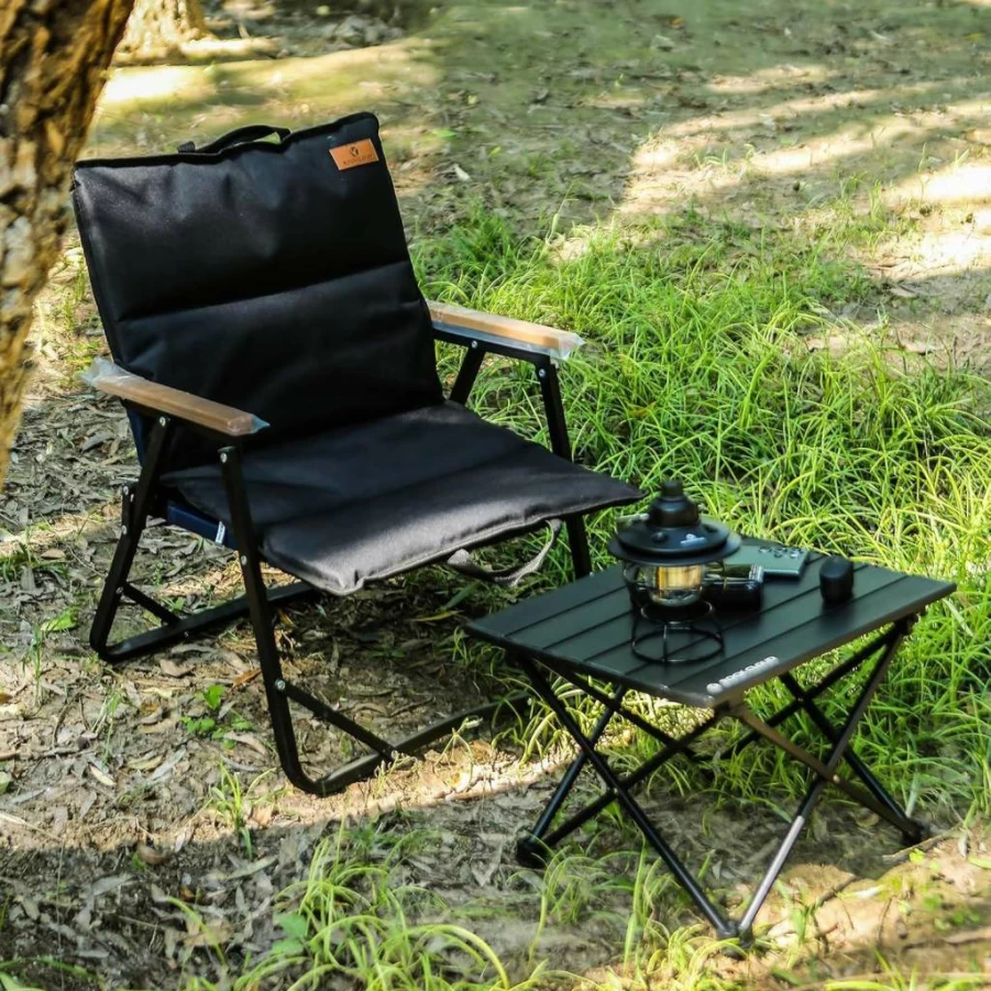 ROCK CLOUD Folding Camping Chair with Removable Cushion - Portable Lightweight Beach Lawn Chair for Outdoor Activities Hiking Hunting Travel Picnic