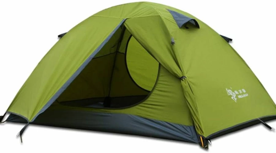 Hillman 2-3 Person 4 Season Lightweight Backpacking Tent - Windproof Double Layer Camping Tent with Aluminum Poles, 2 Doors for Hiking, Beach, Family Outdoor Travel