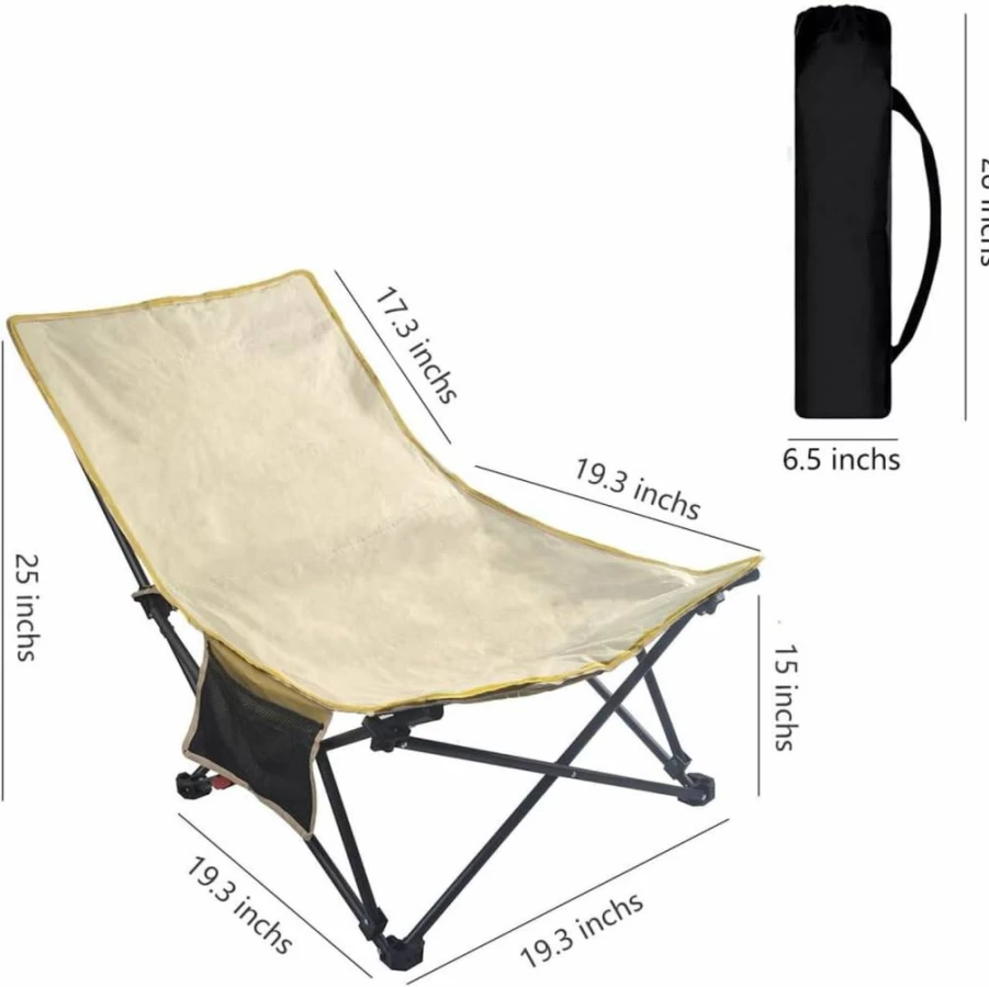 Kuasting 2 Pack Heavy Duty Beach Chairs for Adults - 350Lbs Capacity Adjustable Reclining Sand Chairs with Carry Bag for Outdoor, Travel, Concert, Lawn & Festival Use