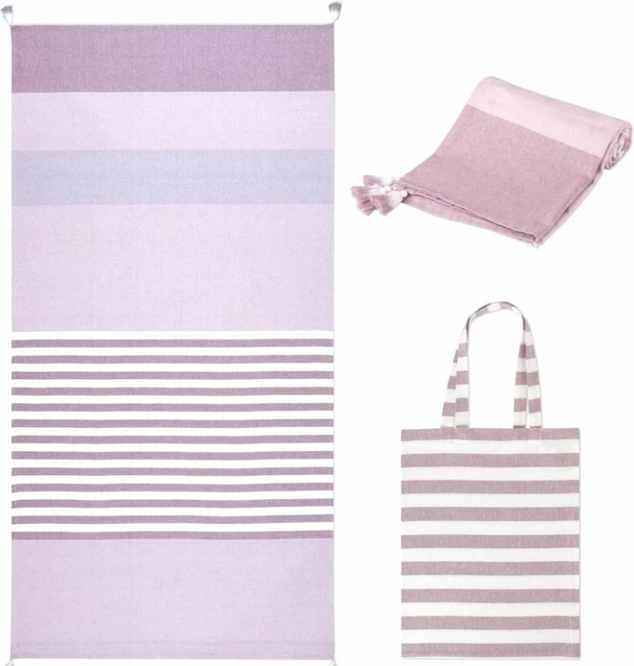 Folkulture Oversized Turkish Beach Towel - 40x70 Quick Dry, Lightweight, Sandproof & Waterproof - Includes Tote Bag for Travel, Pool, and Beach Accessories
