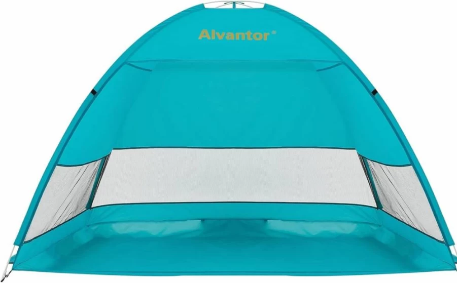 Alvantor Pop Up Beach Tent - UPF 50+ Sun Shelter, Portable Windproof Cabana for 2-3 People, Lightweight Instant Sun Shade for Camping, Hiking & Outdoor Activities