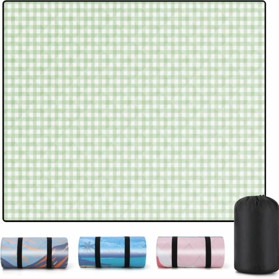 memKiya 60"x80" Sandproof Waterproof Picnic Blanket - Lightweight Portable Beach Mat for Yoga, Camping, Travel & Outdoor Activities - Ideal for Adults, Summer Vacations & Festivals