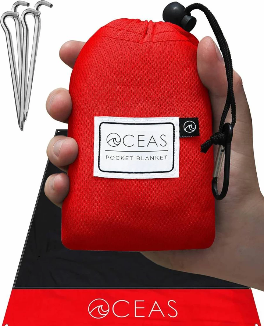 Oceas Waterproof Sandproof Picnic Blanket - Portable Foldable Outdoor Mat for Beach, Hiking, Camping & Festivals - Compact Travel Blanket Fits in Bag