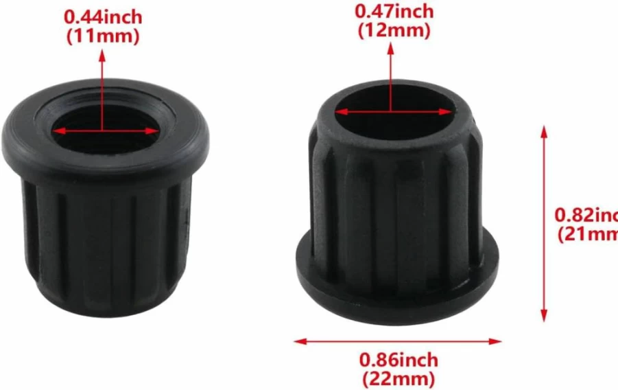 4Pcs 22mm TPE Chair Feet Replacement for Outdoor Camping Folding Chairs - HJGarden Floor Protectors Leg Tips Ball Caps