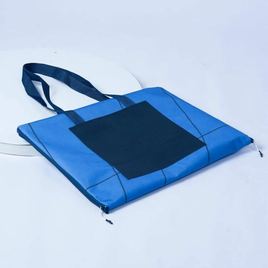 3-in-1 Waterproof Picnic Blanket with Shoulder Strap & Storage Pockets - Portable Outdoor Mat for Beach, Park, Travel - Sandproof Lightweight Oxford Canvas - Folds into Carry Bag (55"x39")