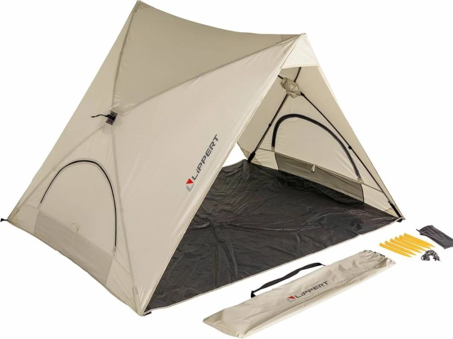 Lippert Components Pop-Up Sun Shelter Tent for Camping, Beach, Outdoor Concerts, and Picnics – Portable Sunshade Canopy